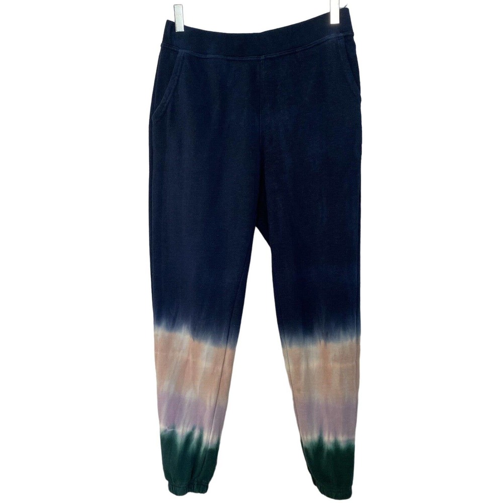 🌵 Wildfox Women's Navy Blue Tie Dye Pull-On Joggers Sweatpants - Size Small